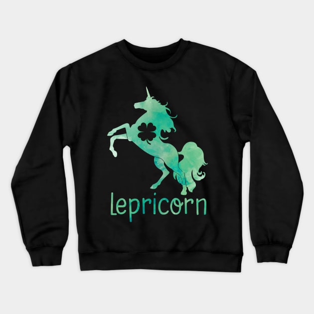 Lepricorn Unicorn Leprechaun St. Patrick's Day T-Shirt Crewneck Sweatshirt by ADKApparel